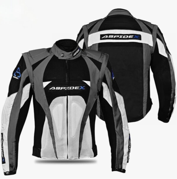 Giacca Giubbino Moto Super Italin Flag Aspidex White 1